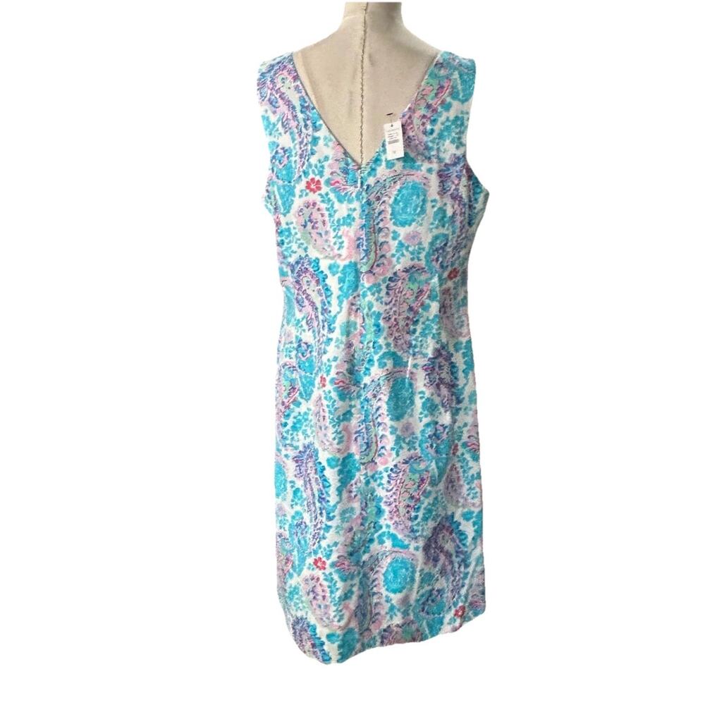 Talbots FRESCO PAISLEY SHEATH DRESS Size 12 NEW with Tags - Picture 5 of 13